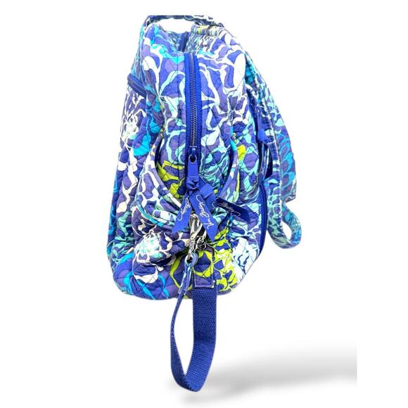 Vera Bradley Blue Floral Quilted Weekender Diaper Bag Tote with Removable Strap - Picture 2 of 11